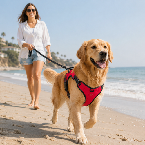 Dog wearing Everyday Dog Vest Harness outdoors